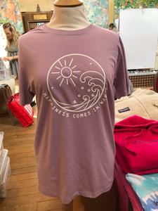 Happiness Comes in Waves Organic T-shirt